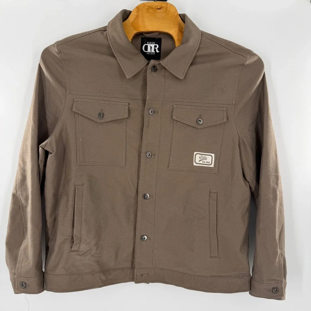 Darius Rucker Buffalo Bills Mens XL Brown Trucker Jacket NFL Graphic Button